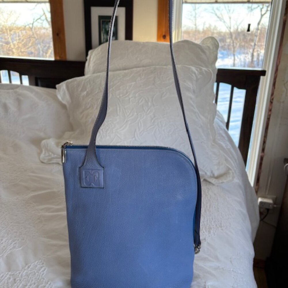 Genuine Escada periwinkle blue shoulder bag